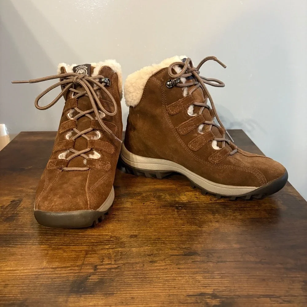 Timberland Brown Suede Canard Resort Shearling Lined  Hiking Boot‎ (Women 6.5)